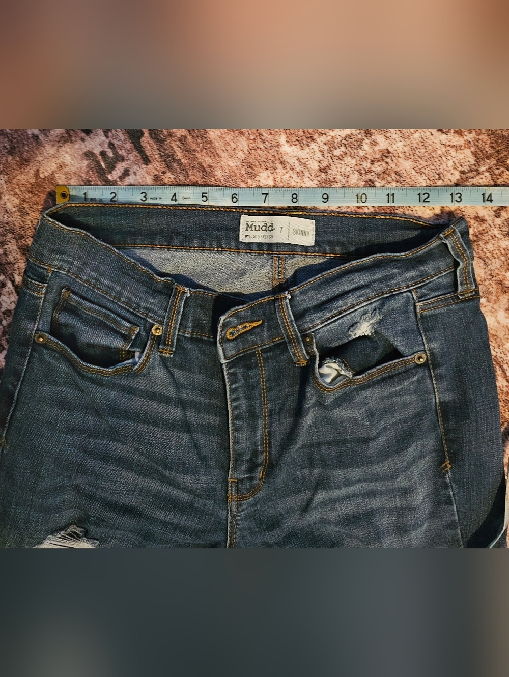 Mudd Skinny Blue Distressed Jeans